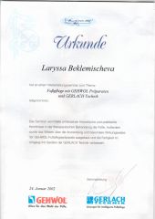 Zertifikat Gewohl Fußpflege
